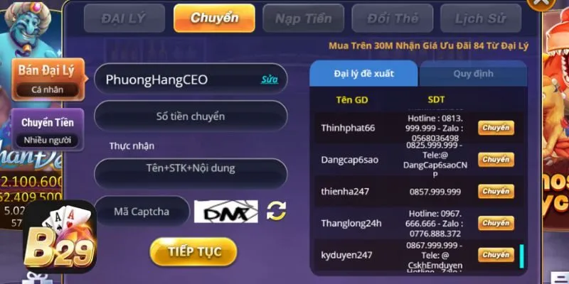 Rút tiền B29 2 Tổng quan các hình thức rút tiền trên cổng game b29